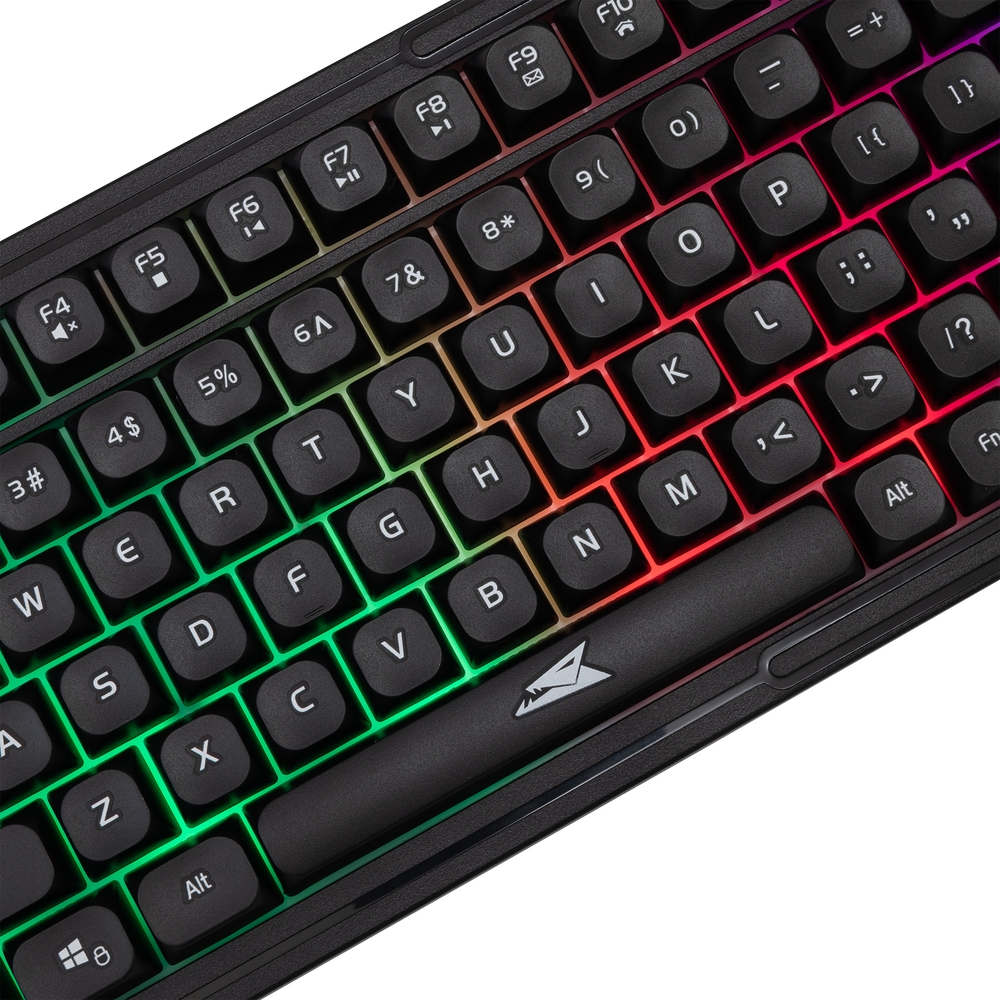 Podświetlenie LED Rainbow Baracuda ORCA czarny zestaw gamingowy